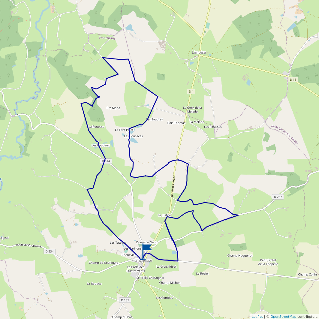 Randonnee automne 19km plan