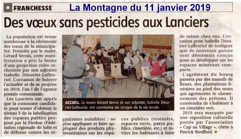 Des voeux sans pesticides aux Lanciers