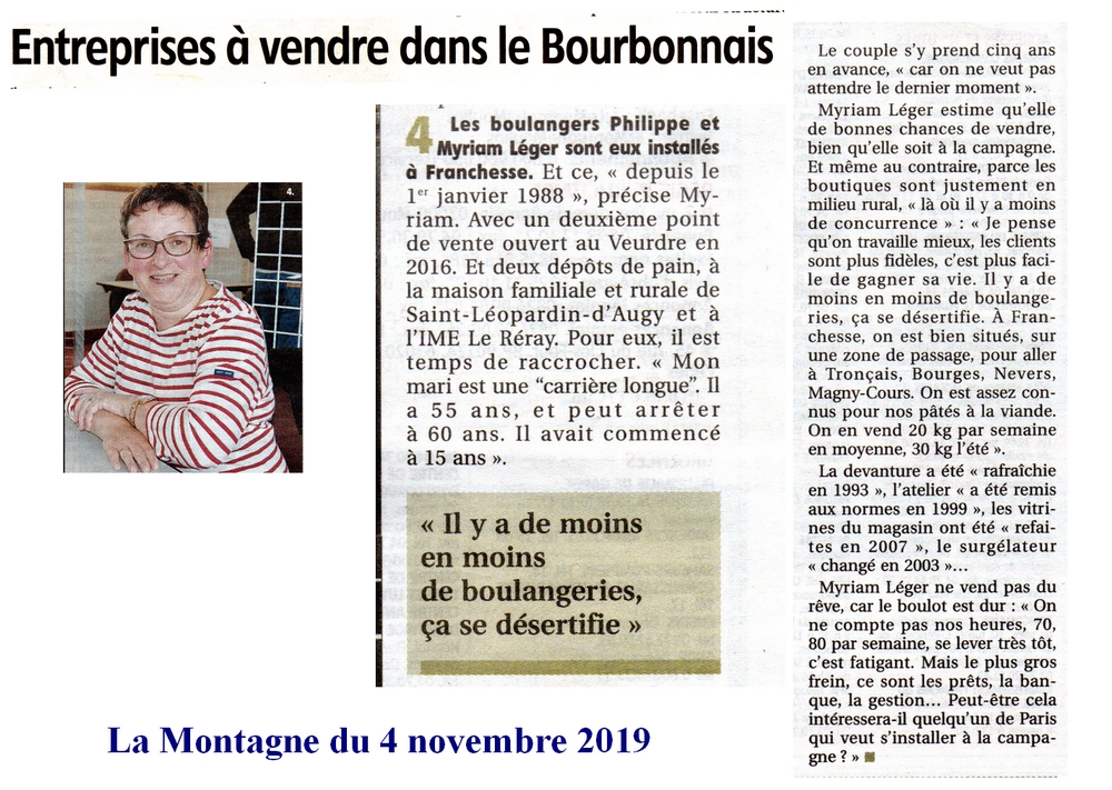 Entreprises à reprendre ans le Bourbonnais